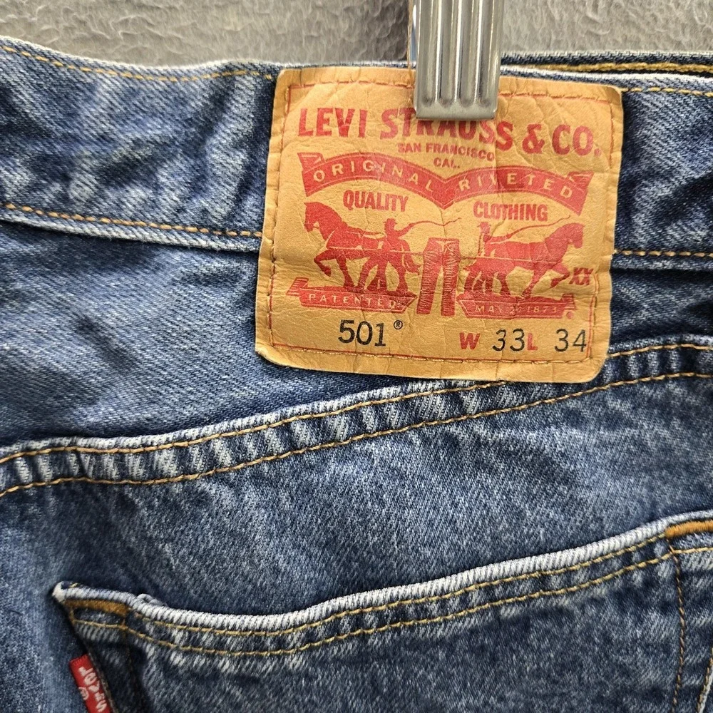Levi's‎ 501 Men Jeans 33X34 Blue Denim Original Fit Straight Leg 30